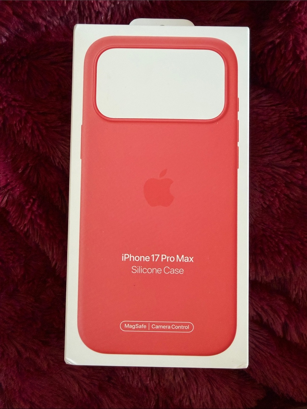 Apple iPhone 17 Pro Max Silicone Case - Bright Guava